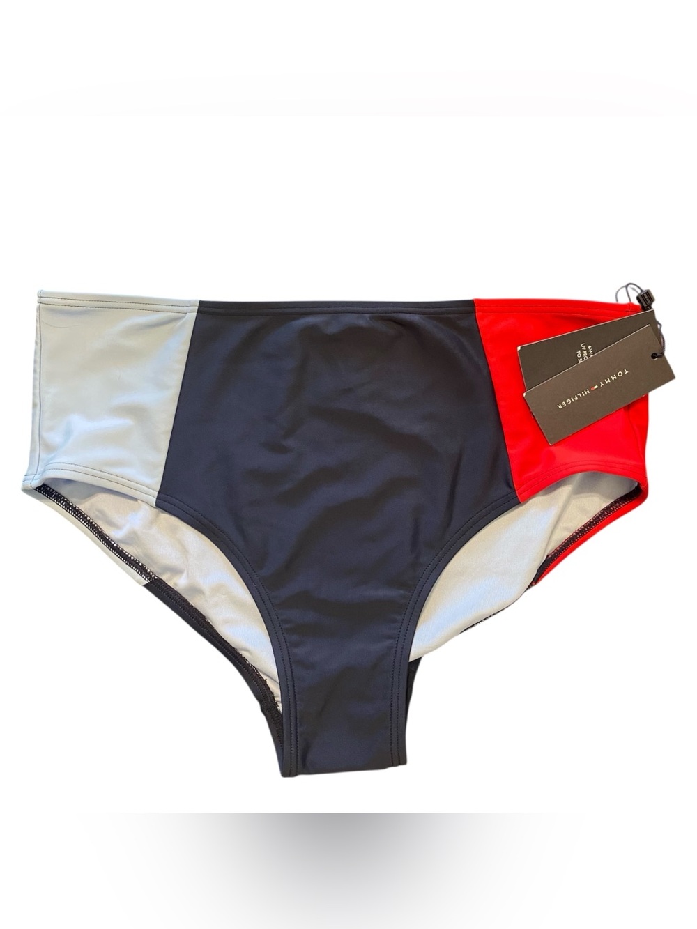 Tommy Hilfiger Navy, Red & Light Gray Colorblock Bikini Bottom